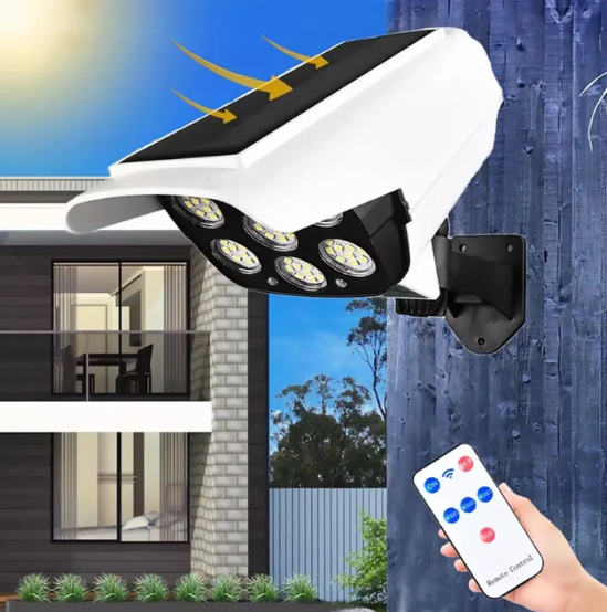 PIR Motion Sensor Solar Fake CCTV LED Light Auto On Off Dummy Security Camera